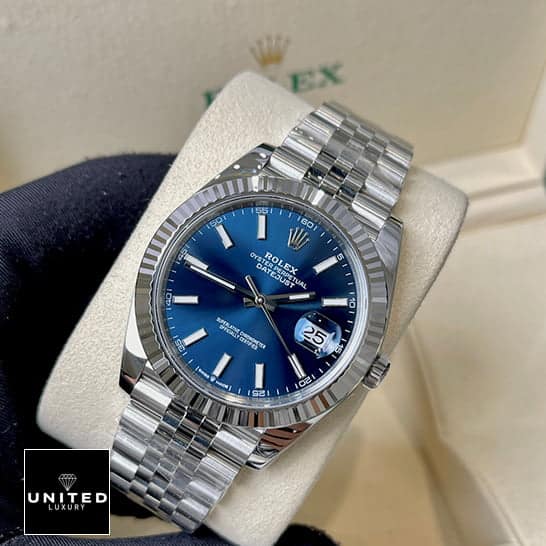 Rolex Datejust 41 126334 Blue Dial Fluted Bezel Jubilee Inspired