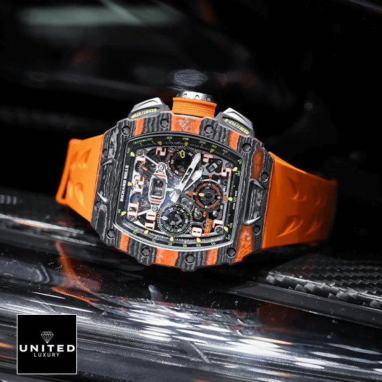 Richard Mille Mclaren Orange Rubber Bracelet Inspired