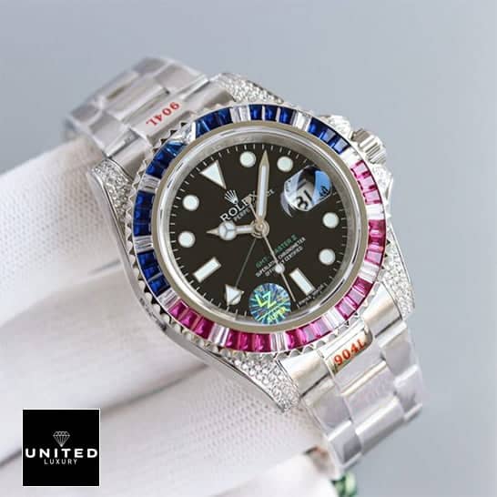 Rolex GMT Master II 116710 Blue-Red Gem-Set Bezel Inspired