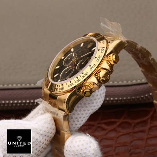 Rolex Daytona Yellow Gold 116508-0004 Inspired Yellow Gold Button & Crown Pusher