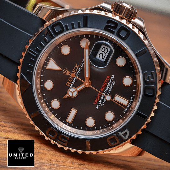 Rolex Yacht Master Black Dial Inspired on the table