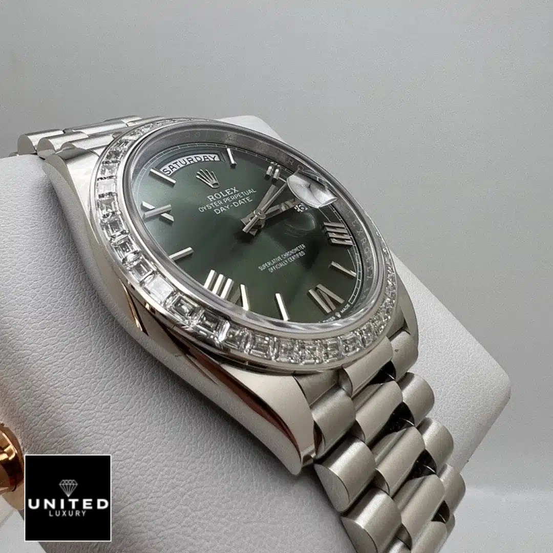 Rolex Day Date 228349RBR Inspired Left Side Stainless Steel Case