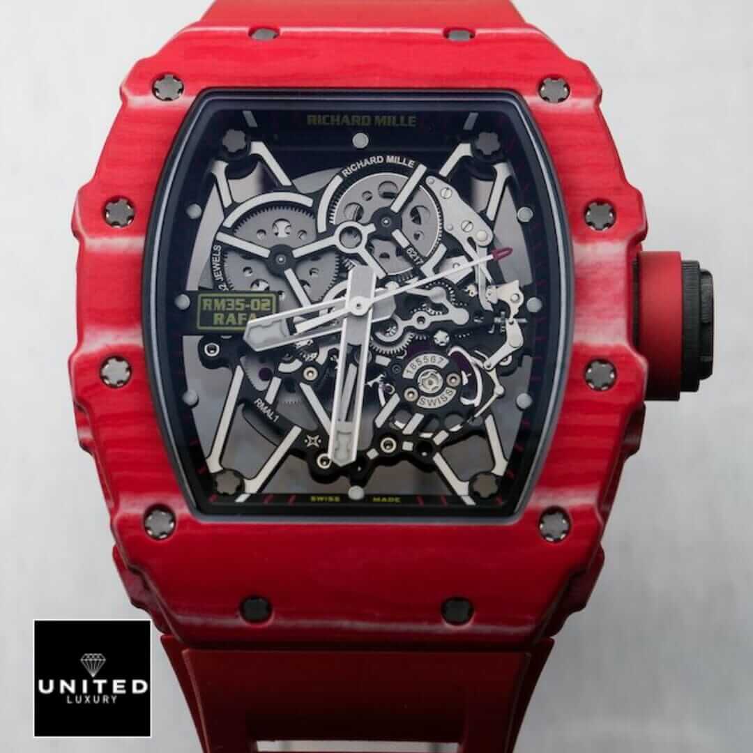 Richard Mille RM35-02 Rafa Black Dial Inspired white background