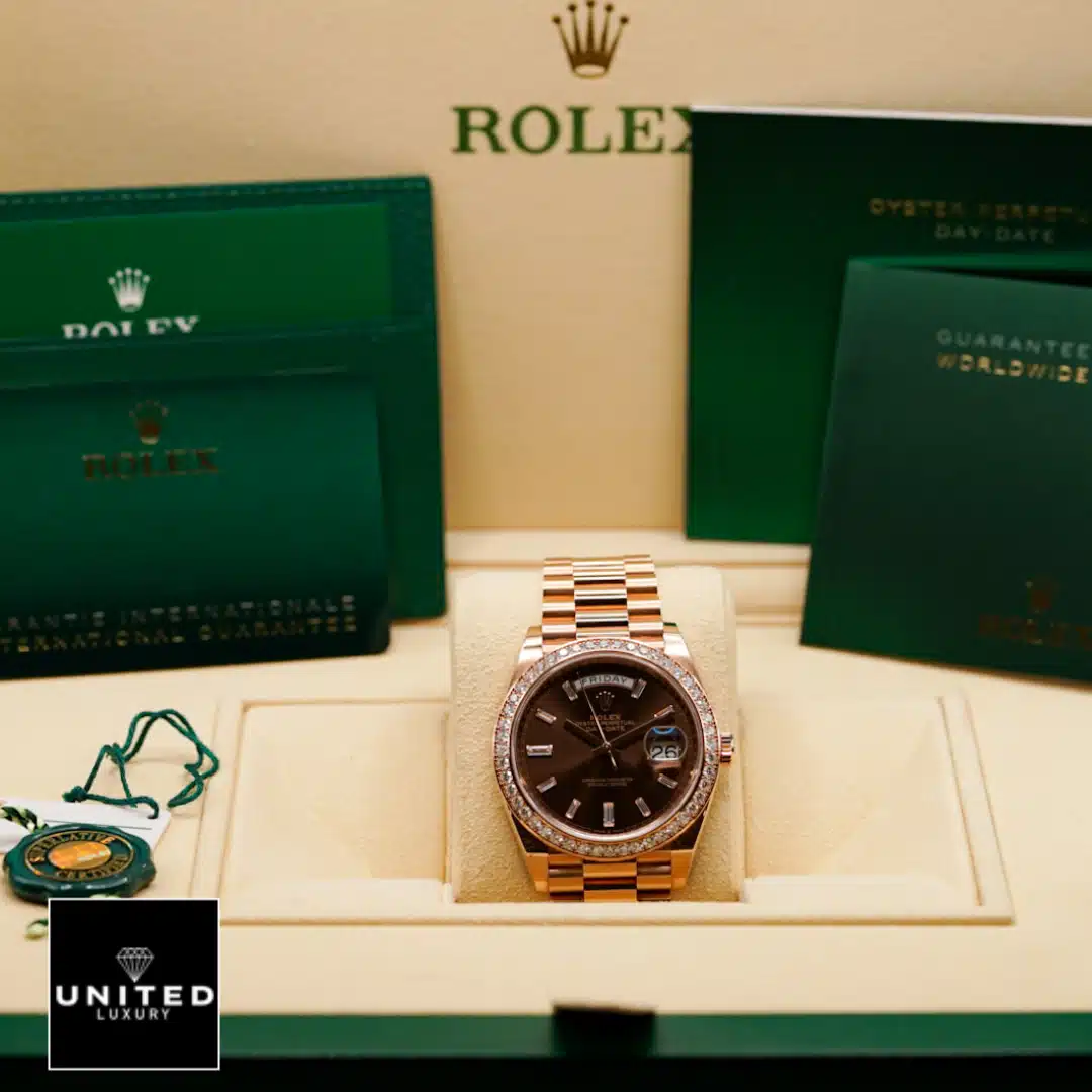 Rolex Day-Date 40 228345RBR Inspired ın the Rolex Box & Guarantee Card