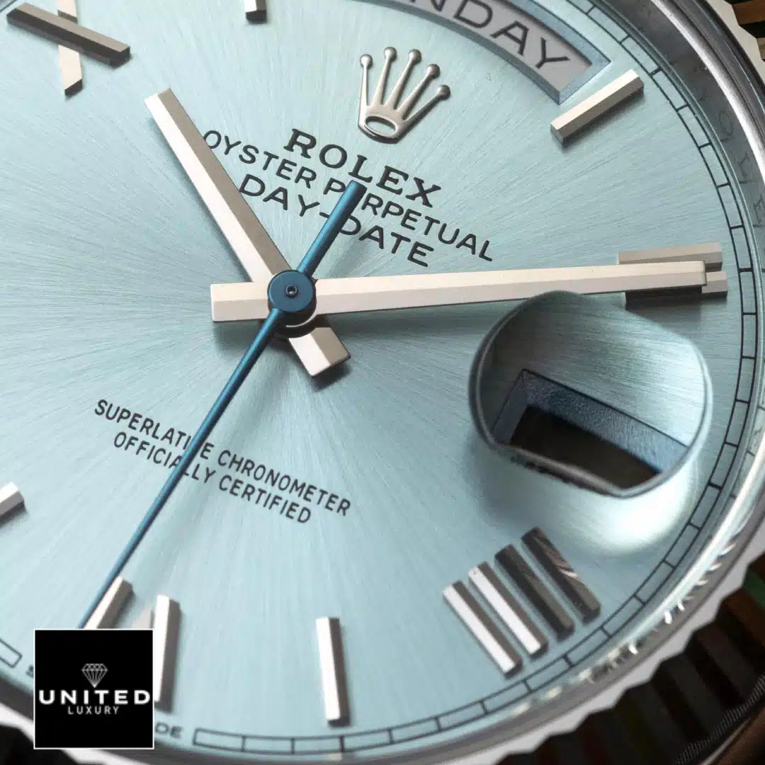 Rolex Day Date 228236 Turquoise Dial with Romen Numerial Inspired