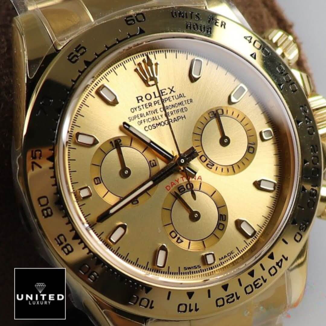 Rolex Daytona Cosmograph 116508 Yellow Gold Dial Inspired