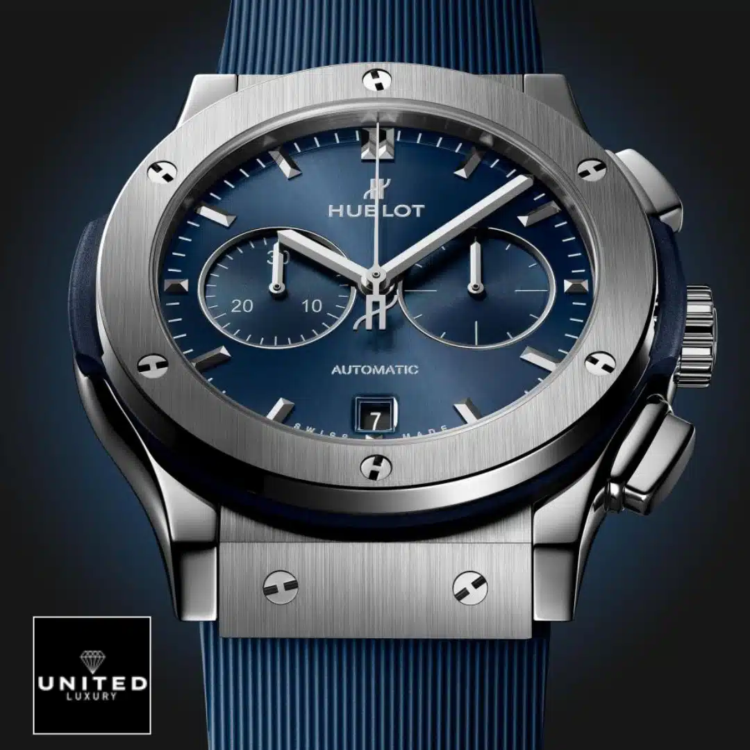 Hublot Classic Fusion Automatic Blue Sunray Dial Titanium Case 565.NX.7170.LR Inspired