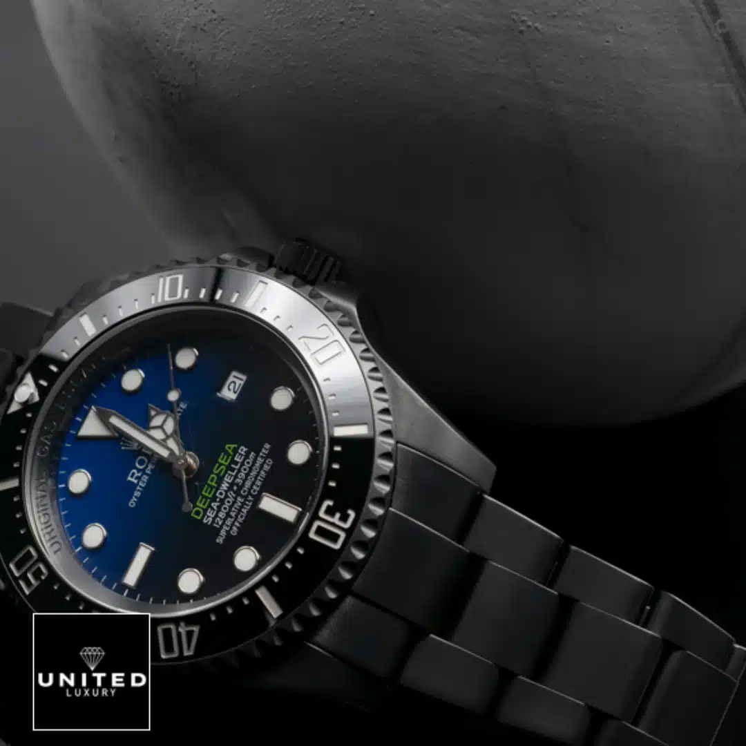 Rolex Deepsea Sea-Dweller Black PVD 116660 D-Blue Oyster Inspired