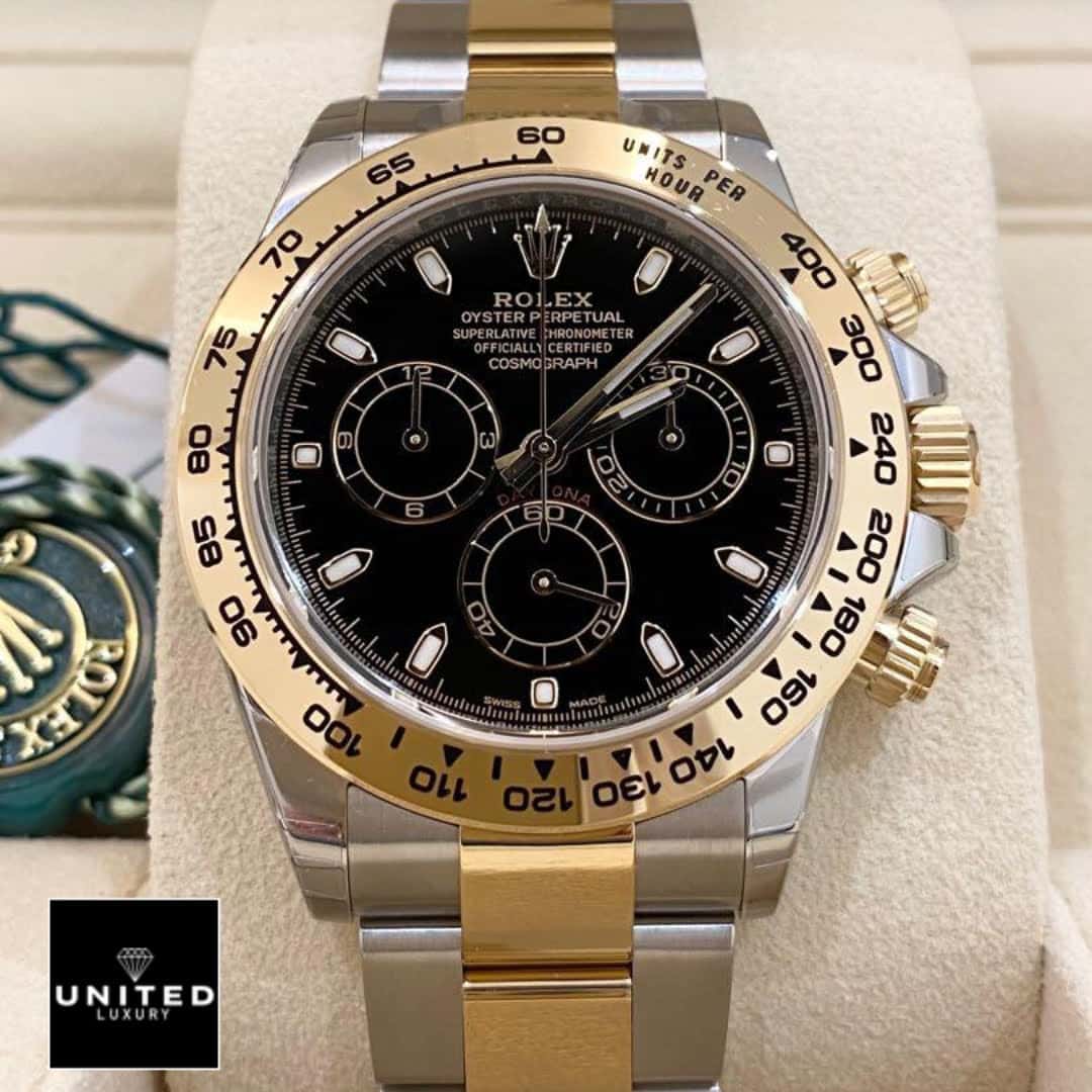 Rolex Daytona Gold Bezel Black Dial116503 Inspired