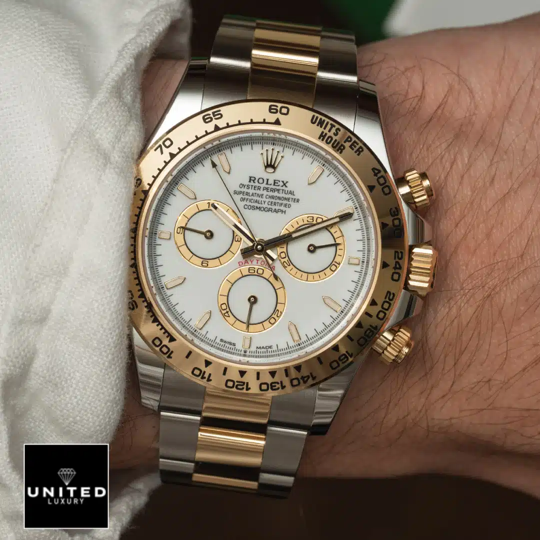 Rolex Daytona Cosmograph White Dial 116503 Inspired on his arm