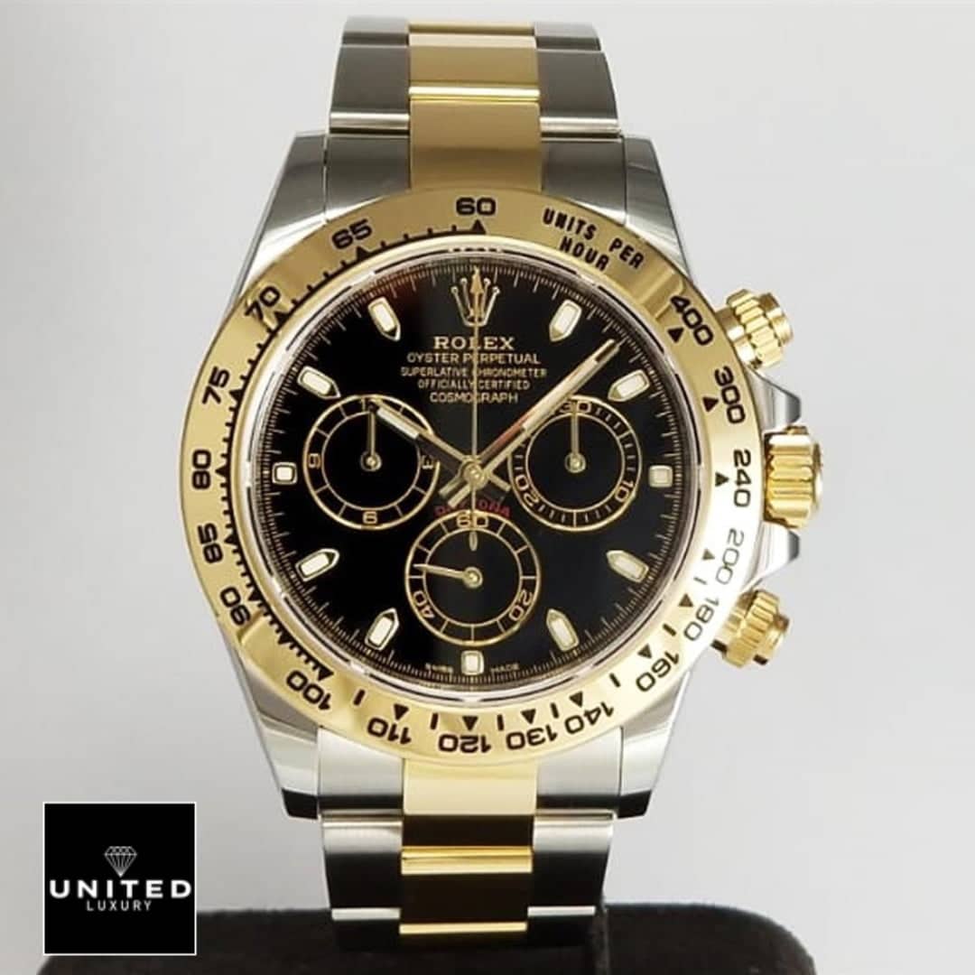 Rolex Daytona Gold & Steel Black Dial 116503 Inspired