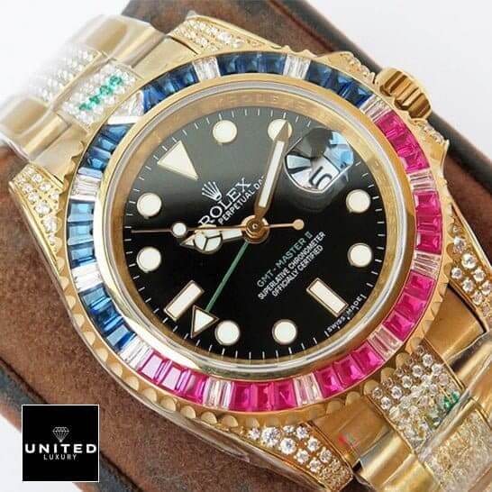 Rolex GMT-Master II Haribo Gold Gem-Set Bezel Inspired