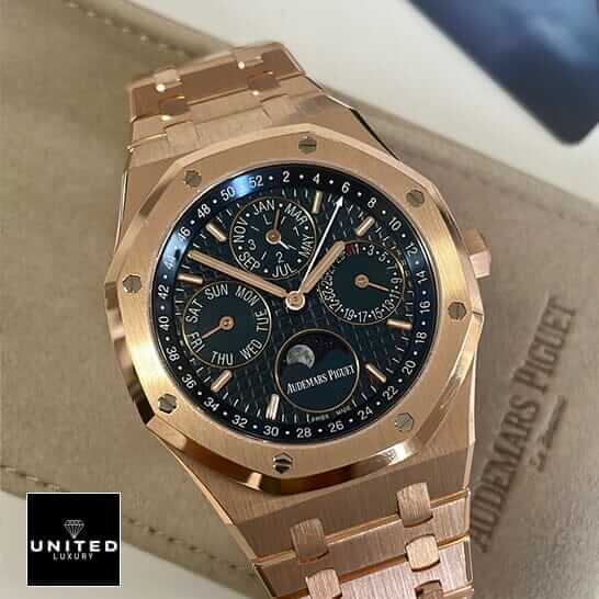 Audemars Piguet Royal Oak Gold Blue Dial Inspired on the leather