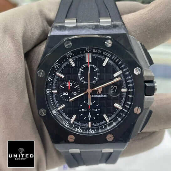 AP Royal Oak Offshore Carbon Black Dial Inspired on the hand