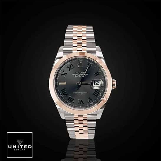 Rolex Datejust 126301-0016 Slate Color Dial Black Romen Numerial Inspired and Black Background