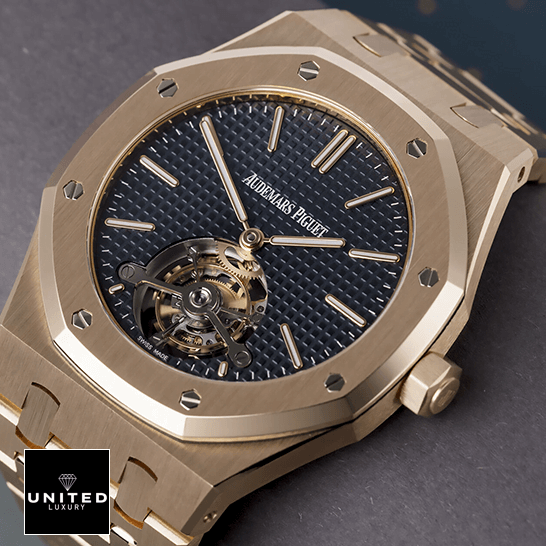 Audemars Piguet Royal Oak Blue Dial Inspired gold bracelet