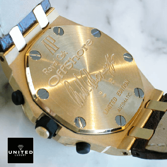 Audemars Piguet Royal Oak Offshore Lımıted Edition Gold Case Inspired upside view