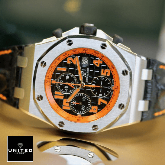 Audemars Piguet Orange Black Dial Inspired side view