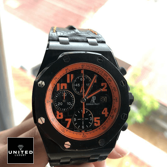 Audemars Piguet Royal Oak Orange Black Dial Inspired on the hand