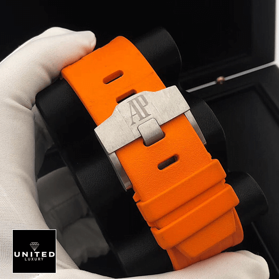 Audemars Piguet Orange Rubber Bracelet Stainless Steel Clasp Inspired in the box