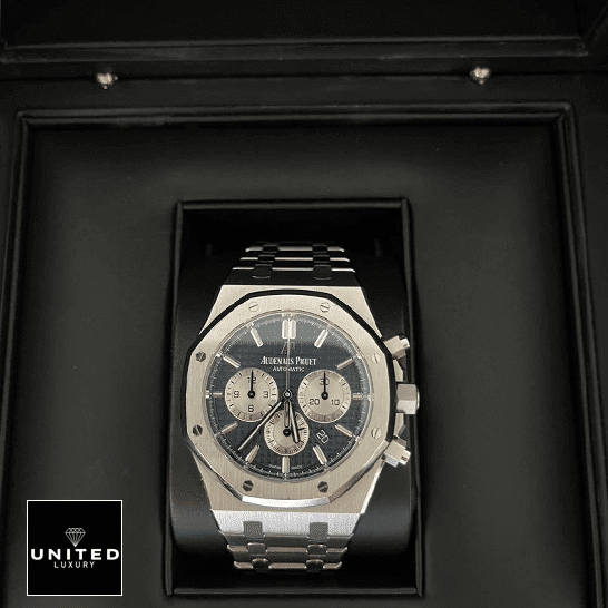 Audemars Piguet Royal Oak Blue Dial Steel Case Inspired in the black box