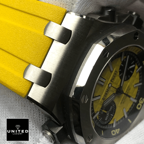 Audemars Piguet Royal Oak Yellow Rubber Bracelet Inspired side view