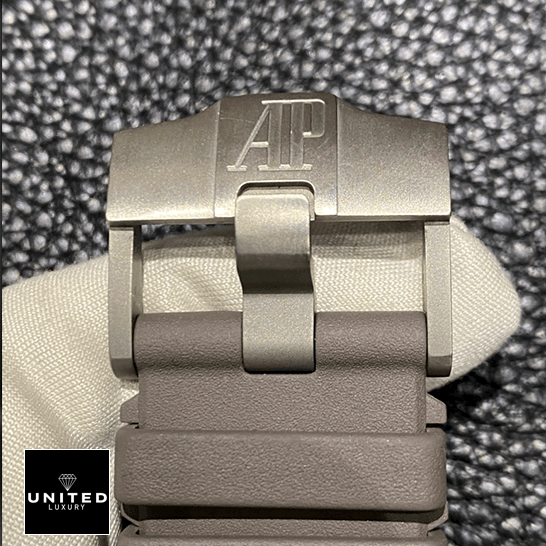 Audemars Piguet Royal Oak Grey Rubber Bracelet Inspired steel clasp on the hand