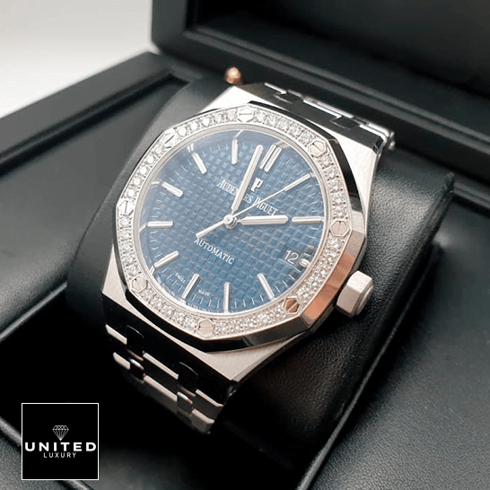 Audemars Piguet Blue Dial Diamond Bezel Inspired in the black box