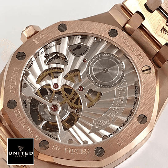 Audemars Piguet Royal Oak Tourbillion Gold Case Inspired upside view