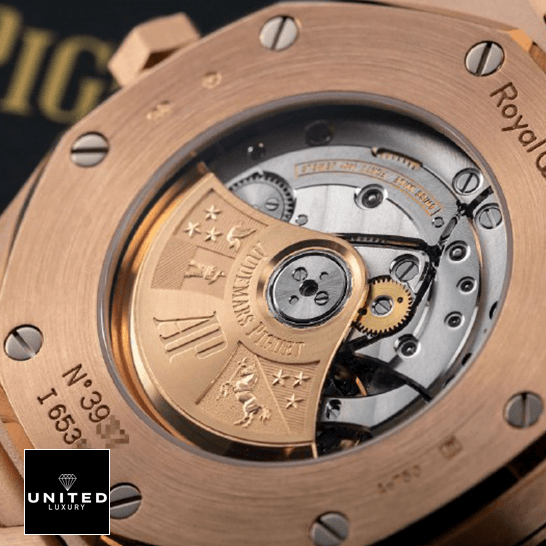 Audemars Piguet 15400 Royal Oak Gold Case Inspired close view mechanism