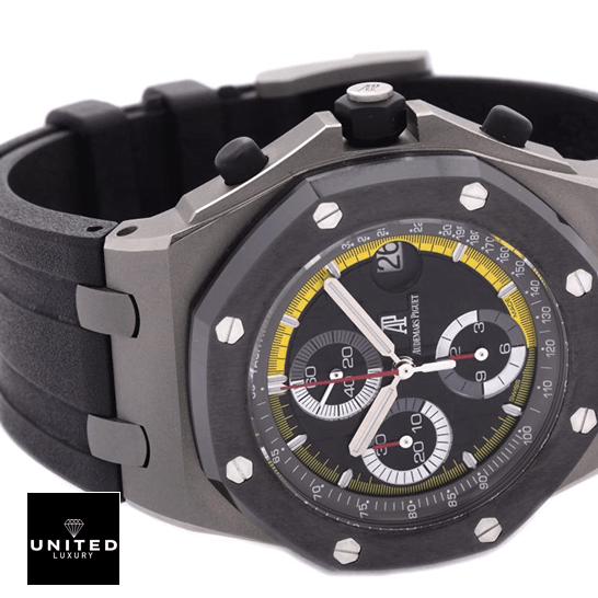 Audemars Piguet Royal Oak Black Yellow Dial Inspired white background