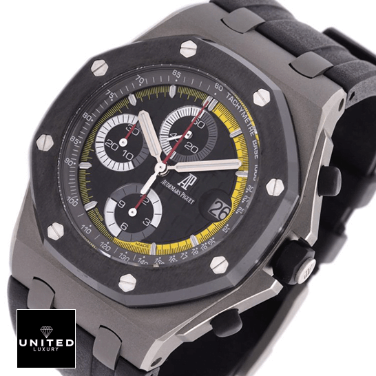 Audemars Piguet Royal Oak Black Yellow Dial Inspired white background