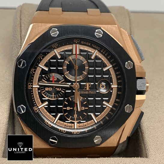 Audemars Piguet Royal Oak Gold Black Bezel Inspired in the box