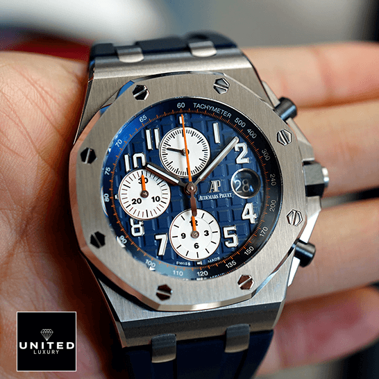 Audemars Piguet 26470ST.OO_.A027CA.01 Royal Oak Blue Dial Inspired on the hand