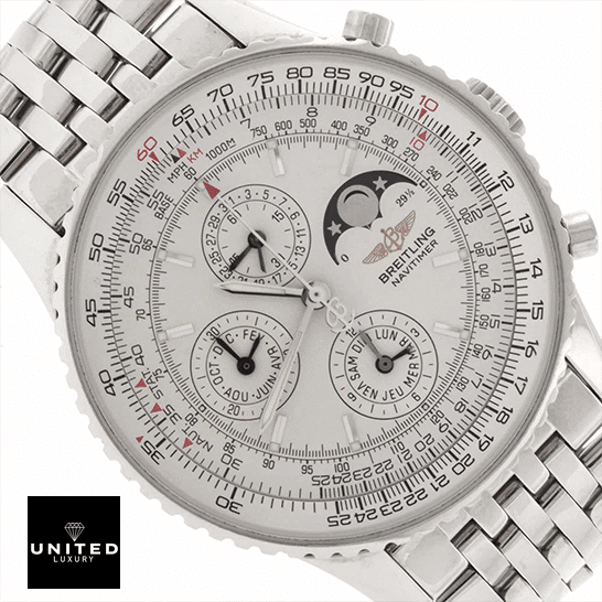 Breitling Navitimer White Dial Inspired close analog view