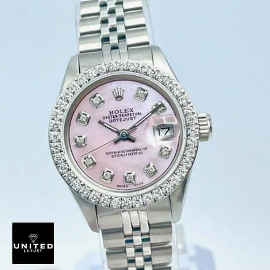 Rolex Datejust Diamond Bezel Jubilee Inspired front view