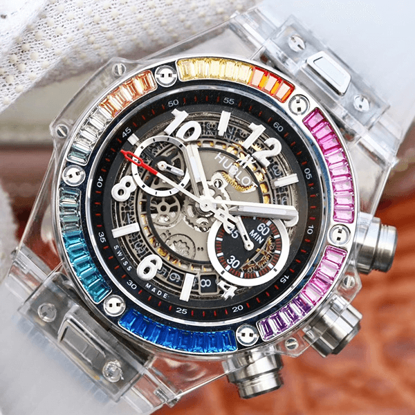 Hublot Sapphire Rainbow Bezel Inspired on the hand