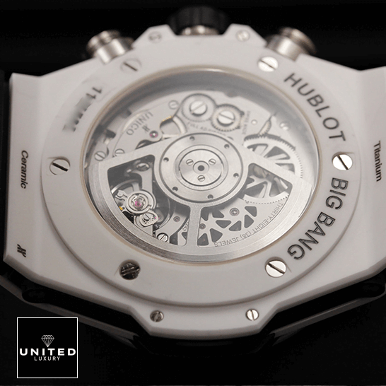 Hublot Big Bang 411.HX_.1170.RX White Case Inspired upside view black background