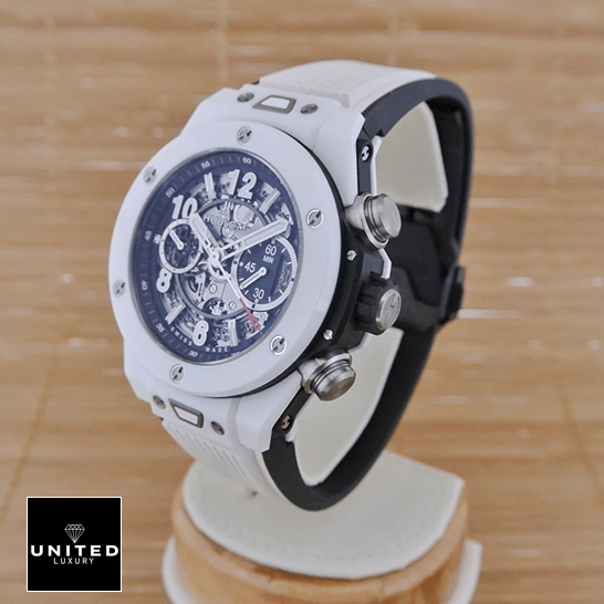 Hublot Big Bang White Rubber Bracelet Inspired on the stand push button