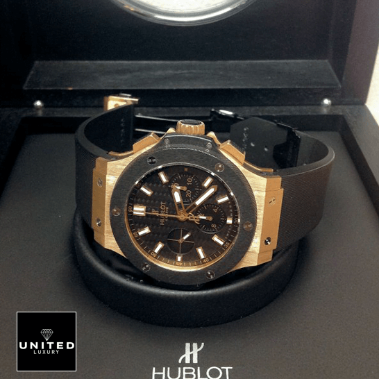 Hublot Big Bang 301.PM_.1780.RX Gold Case Inspired in the box side view