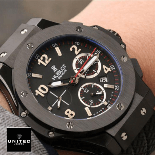 Hublot Big Bang Black Dial Black Bezel Inspired on the wrist