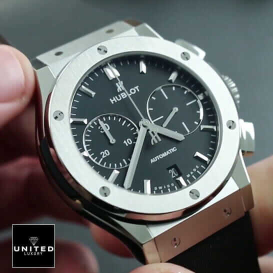 Hublot Classic Fusion Black Bezel Automatic Steel Bezel Inspired on the hand