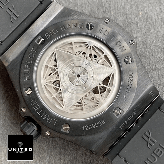 Hublot 1299096 Big Bang Sang All Black Case Inspired upside view