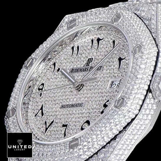 Audemars Piguet Royal Oak Custom Pave Diamond Set (Arabic) Dial Inspired