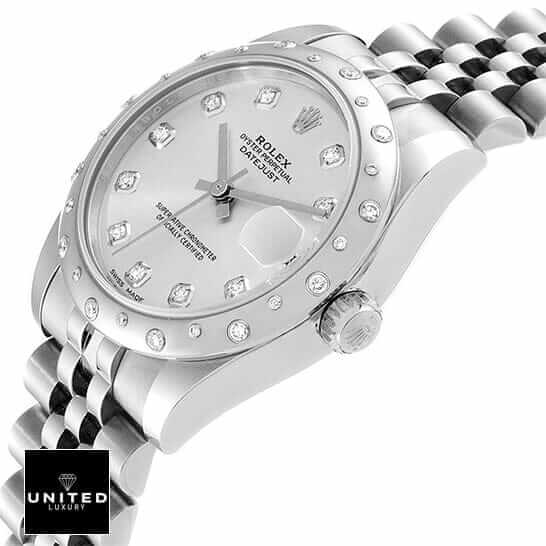 Rolex Datejust Diamond Jubilee Bracelet Inspired stainless steel crown