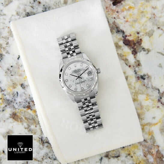 Rolex Datejust 178344 Steel & White Gold Mother Pearl Diamond Dial Inspired