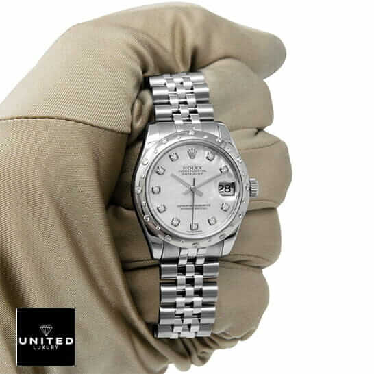 Rolex Diamond Ladies Datejust 31mm Inspired on the in gloved hand