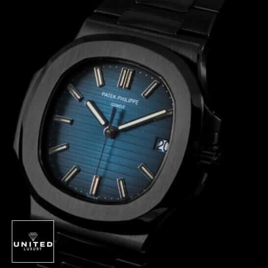 Patek Philippe Geneve Blue Dial 5711 Inspired black background