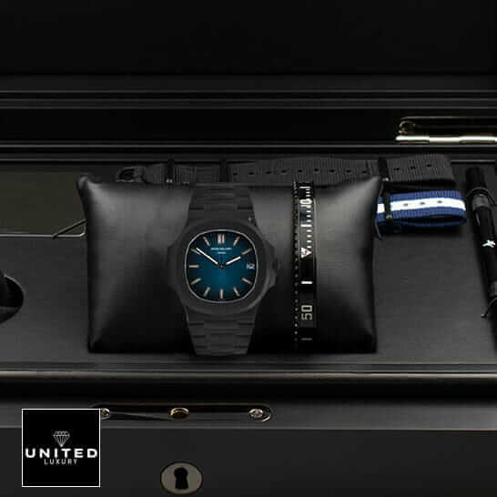 Patek Philippe Geneve 5711 Blue Dial Black Case Inspired in the box