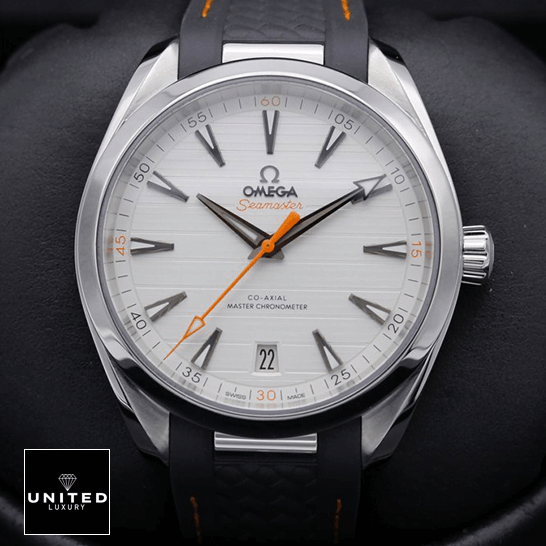 Omega 220.12.41.21.02.002 Aqua Terra White Dial Inspired orange second hand